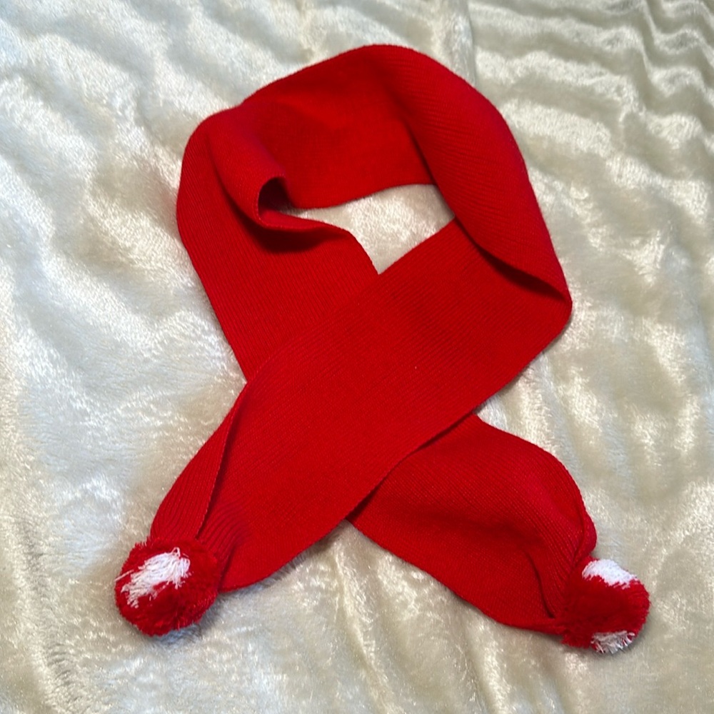 Red scarf for kids 0-6 years old boy girl Christmas scarf red winter